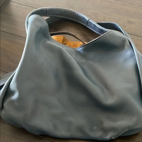 Coach | Bags | Coach Blue Hobo Bag With Curved Handle | Poshmark